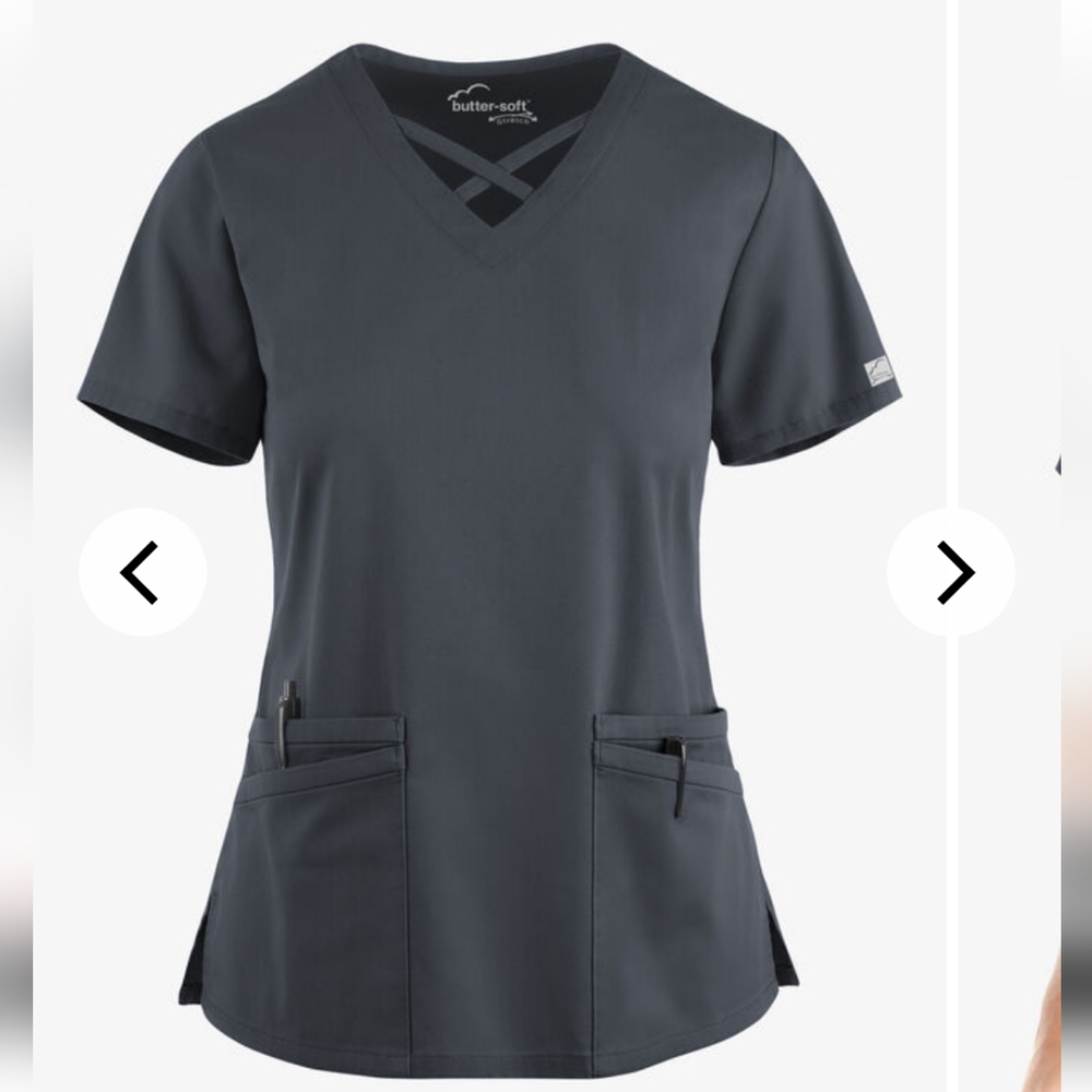 Uniform Advantage Butter-Soft STRETCH Women's 4-Pocket Crisscross Scrub Top